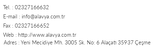 Alavya Alaat telefon numaralar, faks, e-mail, posta adresi ve iletiim bilgileri